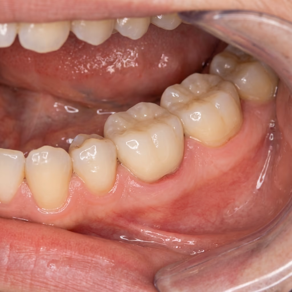 After - Single Molar Implant in Narrow Ridge